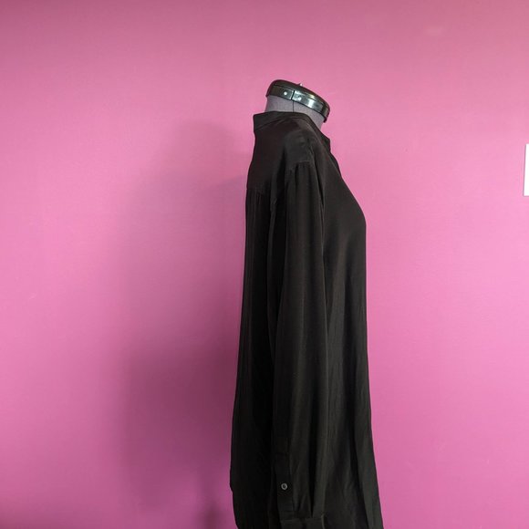 Aritzia Babaton Notion Black Silk Blouse Size Small - Picture 2 of 15